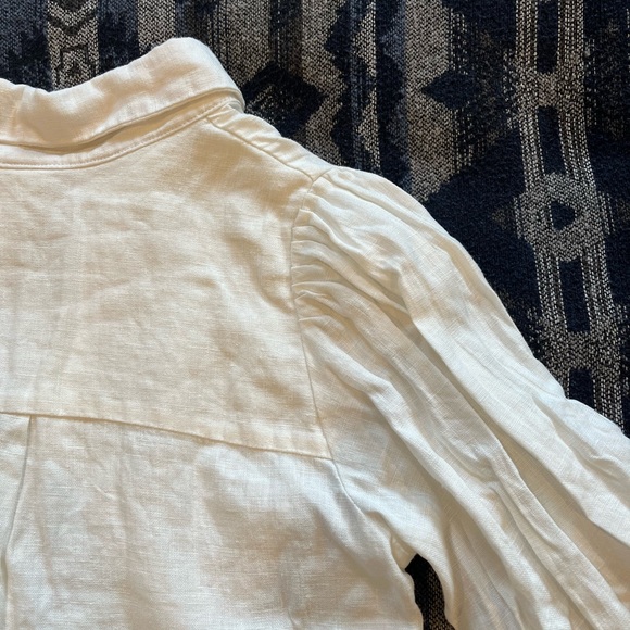 Shelter linen ivory top, size small - Picture 4 of 6